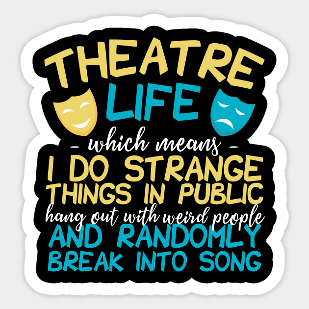 theatre Sticker by CurlyDesigns